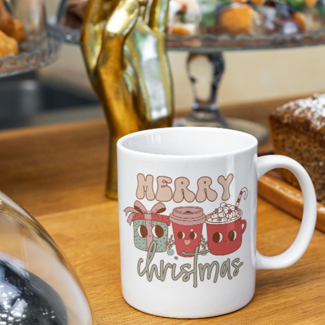 Joyeux Noël Boire du café Mug (Créateur téléchargé)
