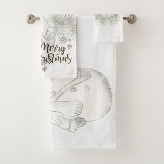 Joyeux Noël, bonhomme de neige avec chapeau de Pèr (En situation)