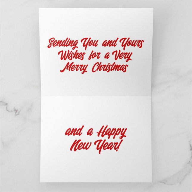 Joyeux Noël Bonne année Carte (Intérieur)