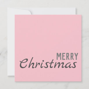 Joyeux Noël Bonne année Carte de vacances rose