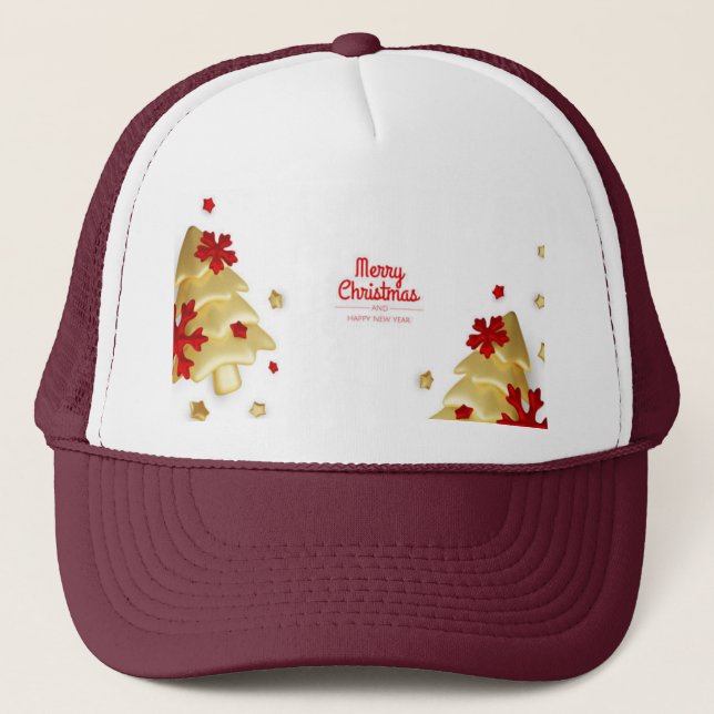 Joyeux Noël Bonne Année Casquette de Fêtes (Devant)