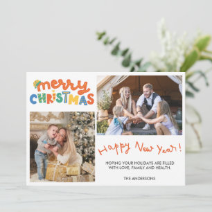 Joyeux Noël Bonne année Photo de famille