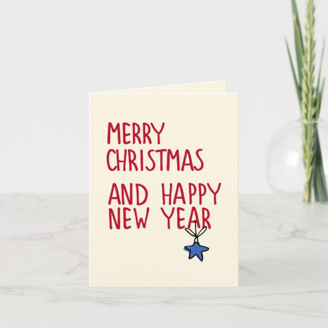 Joyeux Noël Bonne Année Typographie (Devant)