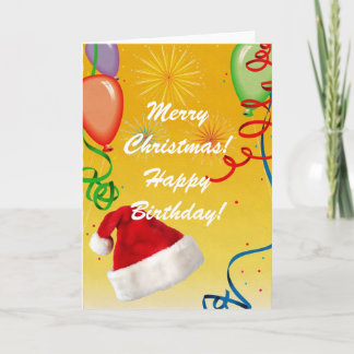 Joyeux Noël Bonne carte d'anniversaire