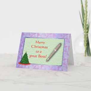 Joyeux Noël Boss carte de Noël avec stylo