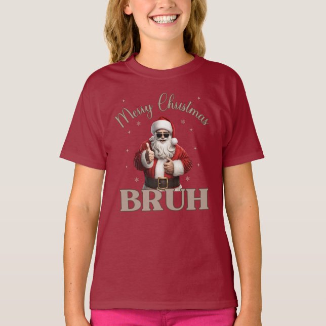 Joyeux Noël BRUH Drôle design T-shirt (Devant)