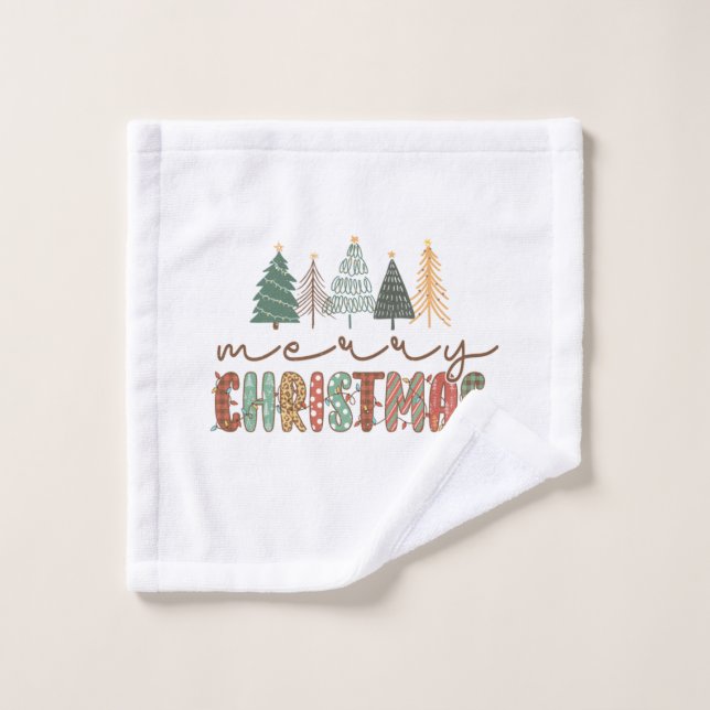 Joyeux Noël cadeau de Noël (Gant de toilette)
