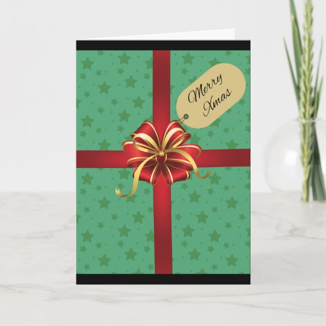 Joyeux Noël cadeau de vacances carte de voeux (Devant)