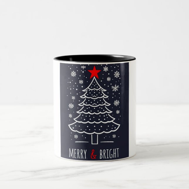 Joyeux noël café Mug à deux tons (Centre)