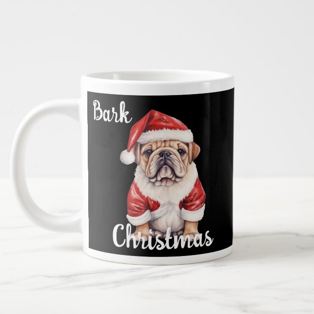Joyeux Noël Café Mugs Chiens de Noël (Gauche)