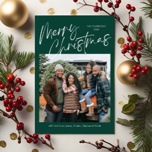 Joyeux Noël Calligraphie Photo Carte magnétique