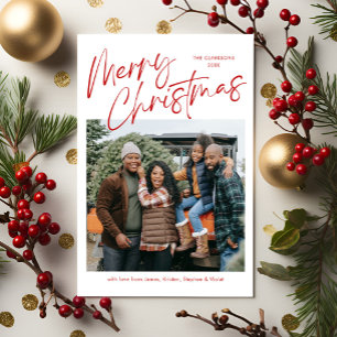 Joyeux Noël Calligraphie Photo Carte magnétique