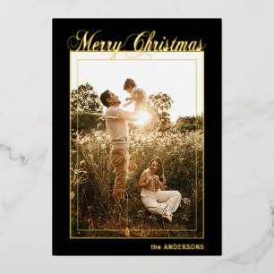 Joyeux Noël Calligraphie Vacances PHOTO Foil Ho