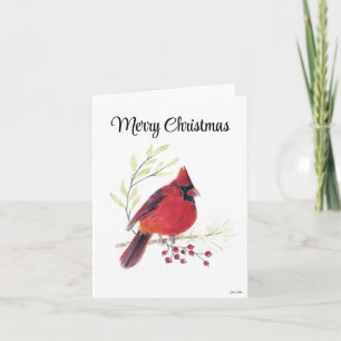 Joyeux Noël Cardinal Bird Carte de vacances