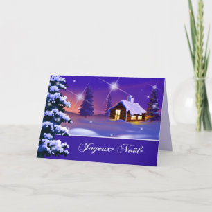 Joyeux Noël. Carte Christmas à French