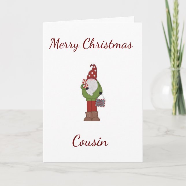 JOYEUX NOËL CARTE DE **COUSIN** (Devant)