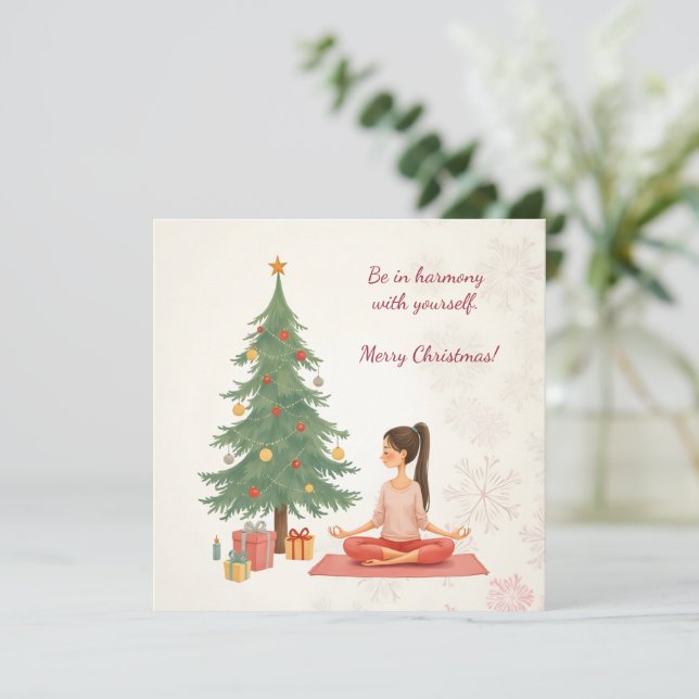 Joyeux Noël ! Carte de Noël.  (Debout devant)
