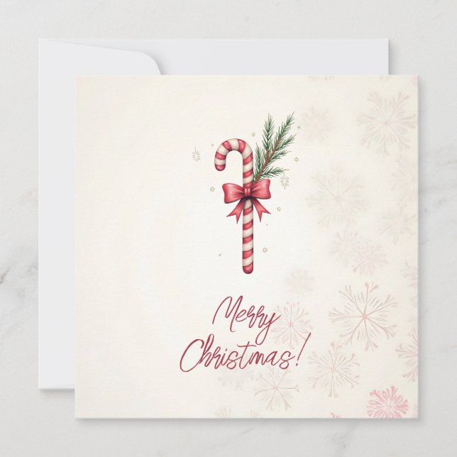 Joyeux Noël! Carte de Noël. Bonbons de Noël (Devant)