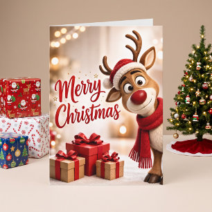 Joyeux Noël Carte de Noël de Renne Drôle