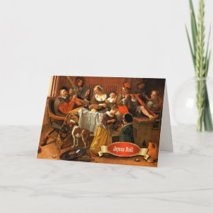 Joyeux Noël. Carte de Noël en beaux-arts en frança