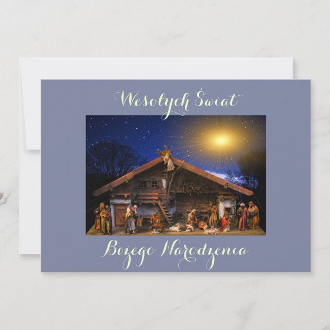 Joyeux Noël Carte de Noël en polonais (Devant)