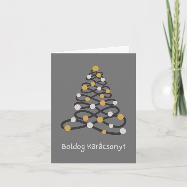 Joyeux Noël carte de Noël hongroise (Devant)