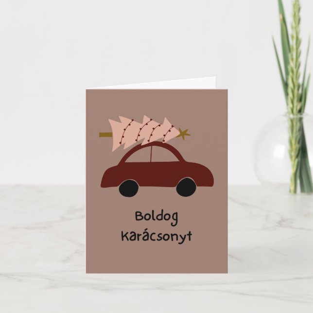 Joyeux Noël carte de Noël hongroise  (Devant)