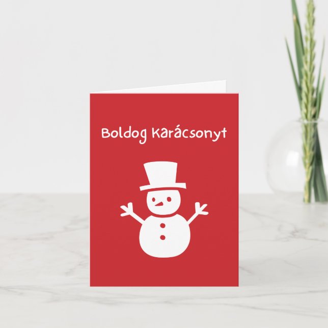 Joyeux Noël carte de Noël hongroise  (Devant)