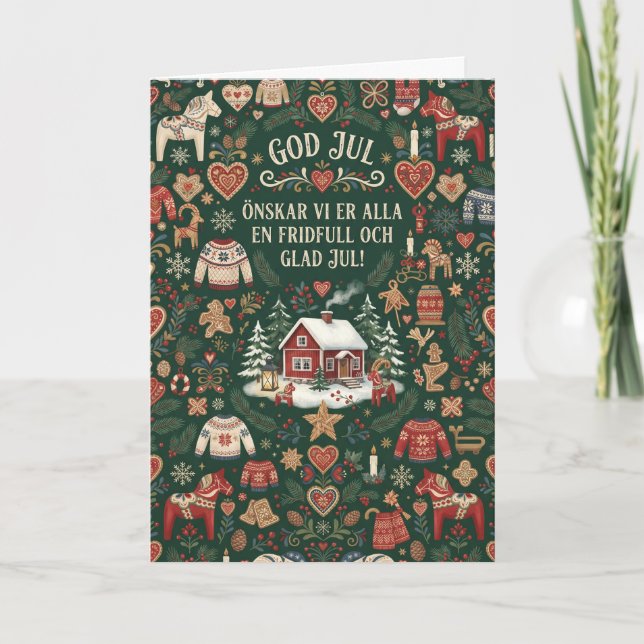 Joyeux Noël carte de Noël scandinave (Devant)