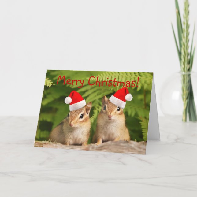 Joyeux Noël ! Carte de tamia de Père Noël (Devant)