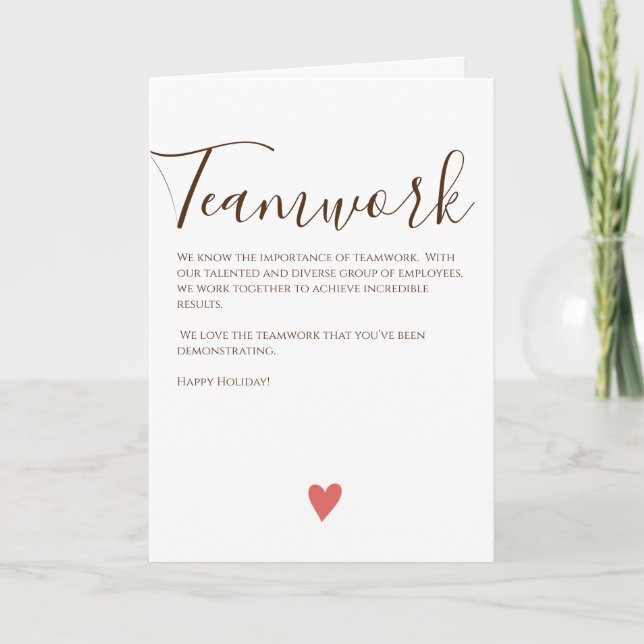 Joyeux Noël Carte de Travail Entreprise (Devant)