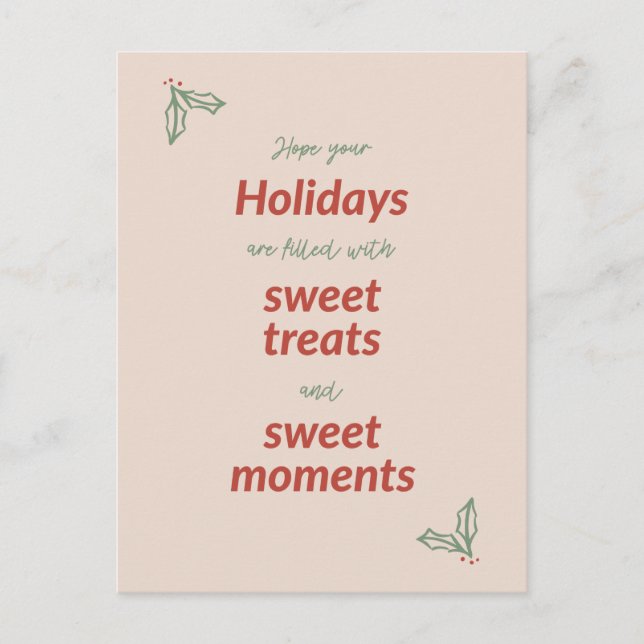 Joyeux Noël Carte de vacances douce (Devant)
