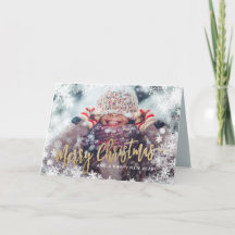 Joyeux Noël Carte de vacances neige