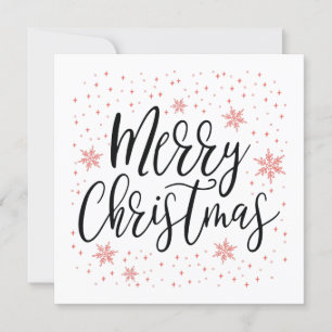 Joyeux Noël Carte de vœux corail pour les fêtes
