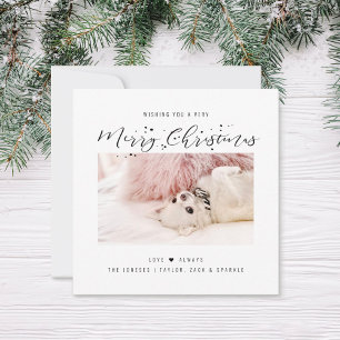Joyeux Noël Carte de vœux moderne pour les fêtes