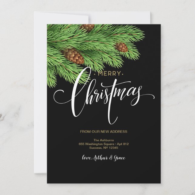 Joyeux Noël Carte de Vœux Tendance (Devant)