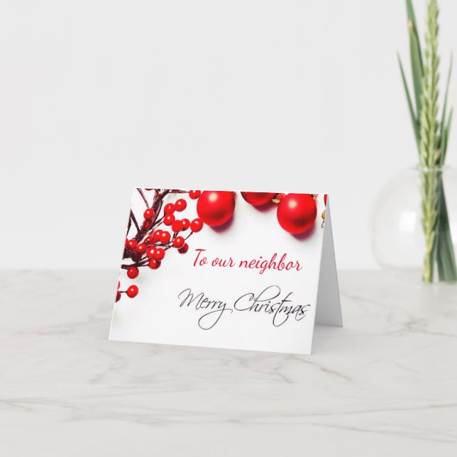 **JOYEUX NOËL** CARTE DE "VOISIN" (Devant)