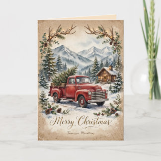 Joyeux Noël Carte des Montagnes du Tennessee Camio