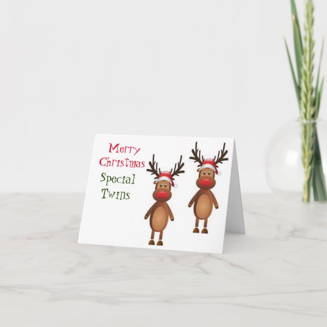 JOYEUX NOËL CARTE "JUMEAUX" SPÉCIALE (Devant)