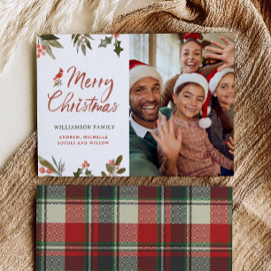Joyeux Noël Carte photo de famille