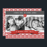 Joyeux Noël. Carte photo de Noël en français<br><div class="desc">Joyeux Noël et Bonne Année. Joyeux Noël et Bonne Année en français. Nordic Snowflake Motif design Noël Cartes photos en français avec année personnalisée,  photos et noms. Cartes et cadeaux correspondants disponibles dans la catégorie Noël et Nouvel An de notre magasin.</div>