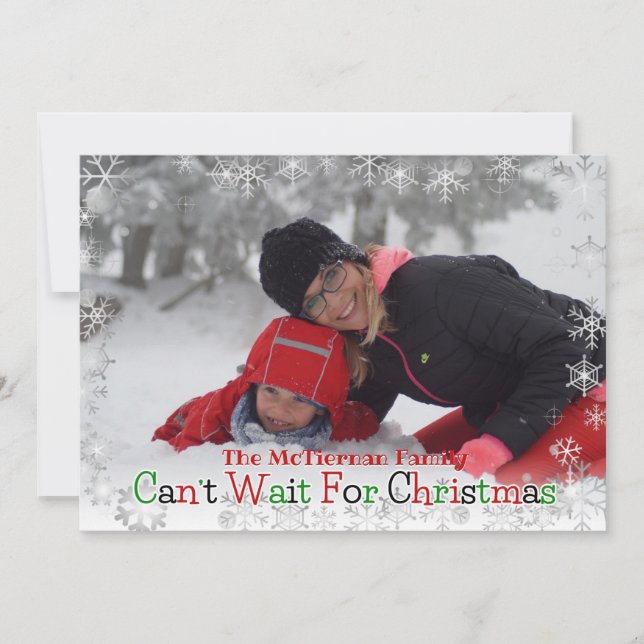 Joyeux Noël - Carte Photo Flocon de Neige (Devant)