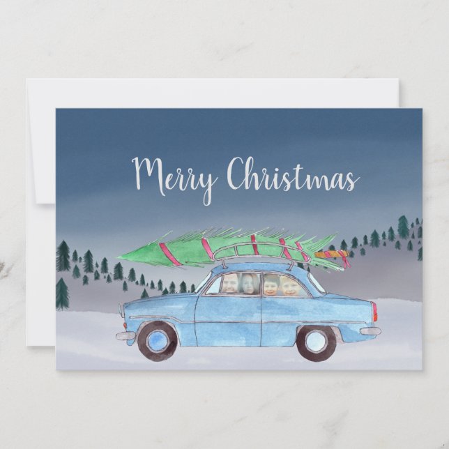 Joyeux Noël carte photo personnalisable (Devant)