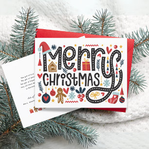 Joyeux Noël   Carte postale de voeux de vacances