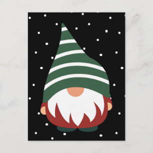 JOYEUX NOËL Carte postale Gnome hiver