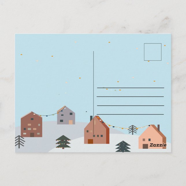 Joyeux Noël Carte postale Modèle Design (Dos)