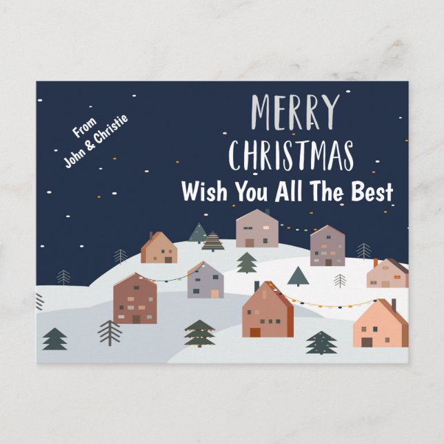 Joyeux Noël Carte postale Modèle Design (Devant)