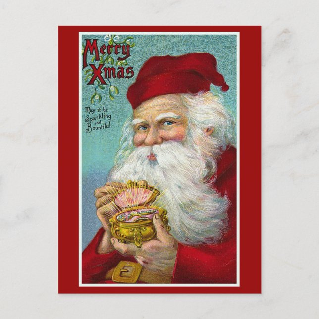 "Joyeux Noël" Carte Vintage de Noël (Devant)