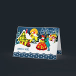 Joyeux Noël. Cartes de Noël en français<br><div class="desc">Joyeux Noël. Carte de voeux de Noël personnalisée vintage hiver en français. Cartes de correspondance,  faveurs et cadeaux disponibles dans la catégorie Noël et Nouvel An de notre magasin.</div>