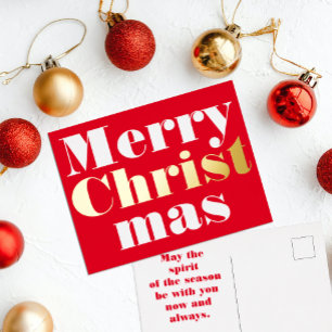 Joyeux Noël Cartes de vacances à papier alu